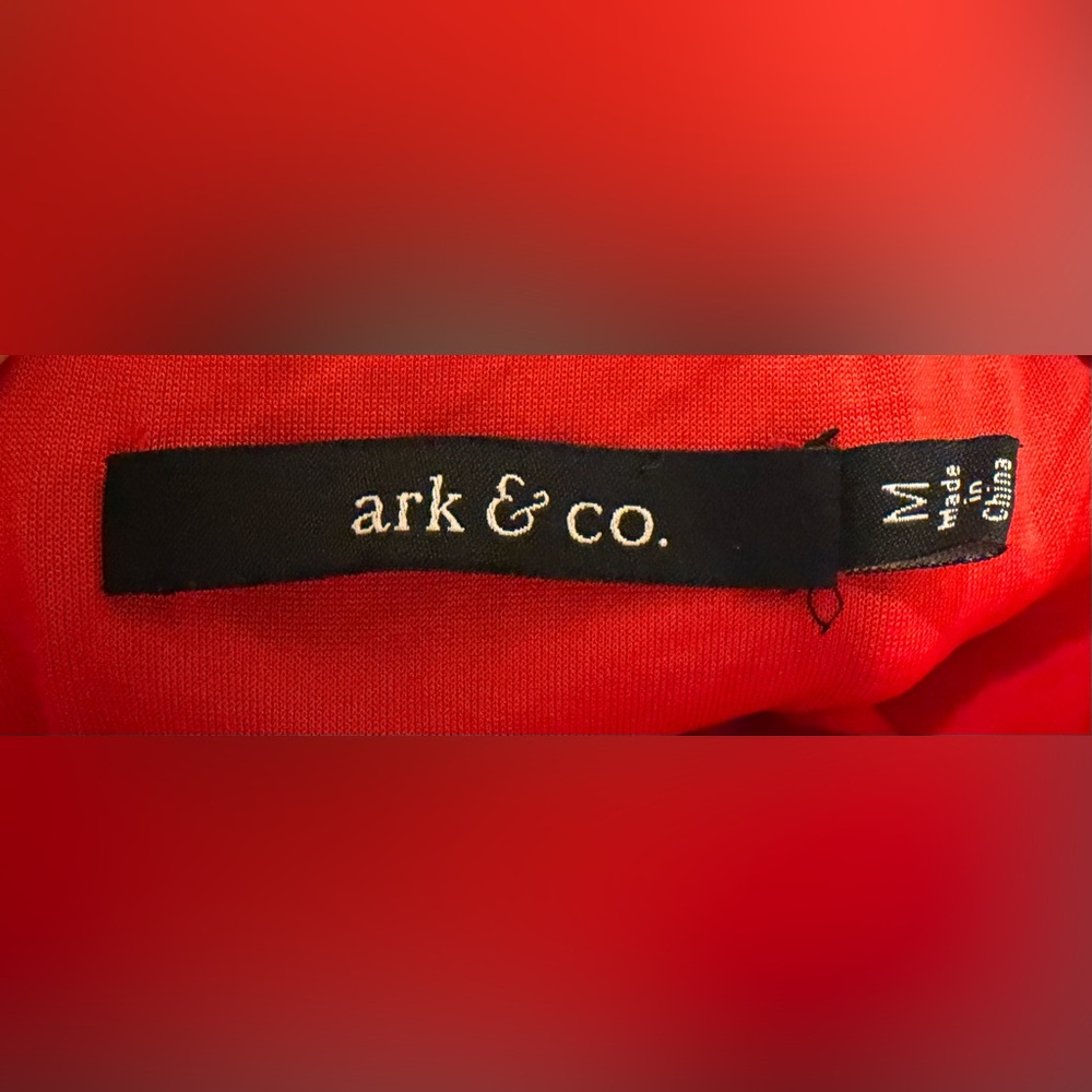 Ark & Co Black and White Strapless Bodycon Dress with Red Trim - Picture 3 of 4